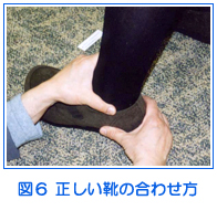 図6 正しい靴の合わせ方